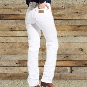 WRANGLER 15 White Cowboy Cut Jeans Slim Fit Jeans